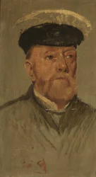 Portrét W. Shearna, 97th & 5th, c. 1920 (olej na panelu)