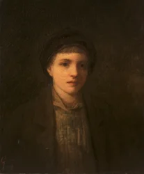 Hlava chlapce, před rokem 1885.