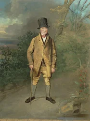 Portrét zahradníka z Bramham Park, Yorkshire, kolem roku 1822 (olej na plátně)