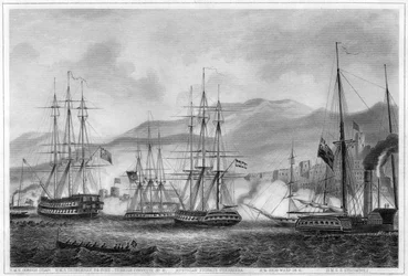 Útok na Sidon od komodora Charlese Napiera, 26. září 1840 c1857