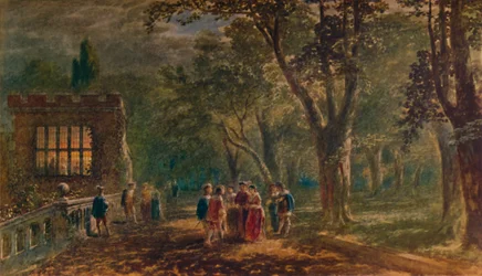 Letní noc: Terasa, Haddon Hall, 1875, 1935