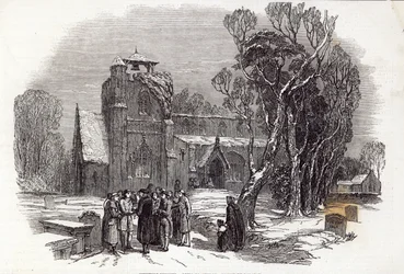 Vánoční ráno: Linton, z "The Illustrated London News", 26. prosince 1846.