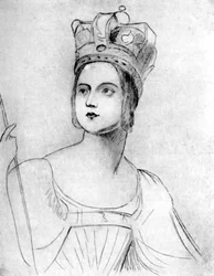 Královna Viktorie v korunovačním rouchu, 1837, 1901.