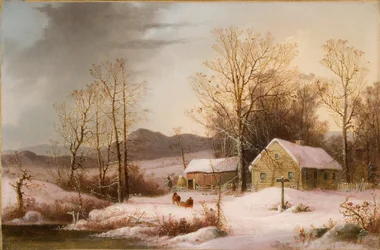 Statek v zimě 1860 (olej na plátně)
