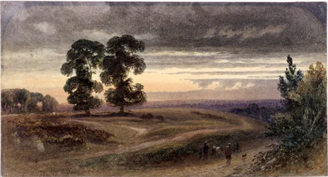 Celkový pohled na Hampstead, Londýn, 1849