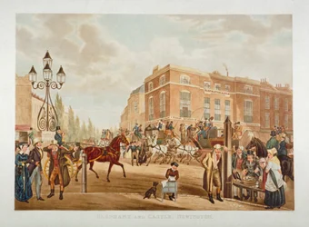The Elephant and Castle Inn, Newington Butts, Southwark, Londýn, 1826