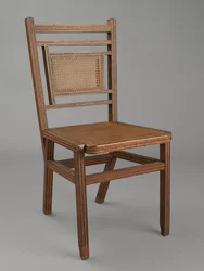 Side Chair, 1883 (dřevo, rákos a slaměný cop)