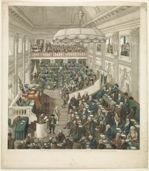 První Národní shromáždění v Haagu, 1796 - Přesné vyobrazení Národního shromáždění v Haagu (název na předmětu)