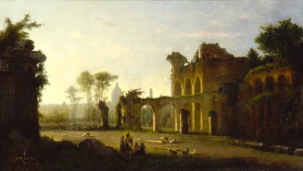 Pohled na Chrám míru na Foru Romanu, 1864.