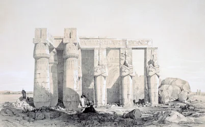 Ramseion, Luxor, Egypt, 19. století