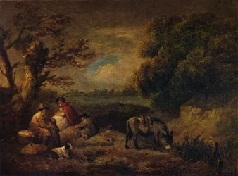 Cikáni odpočívající s oslem, 1795