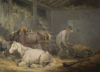 Koně ve stáji, 1791