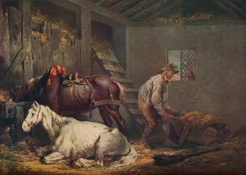 Koně ve stáji, 1791