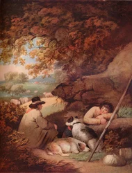 Shepherds Reposing, c18. století, 1919