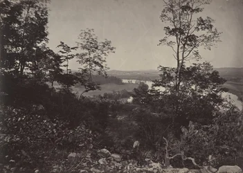 Údolí Chattanooga z Lookout Mountain, 60. léta 19. století.