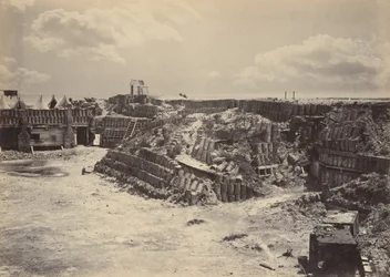 Vnitřní pohled na Fort Sumpter, 1860.