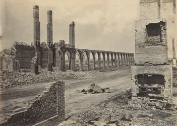 Ruiny R. R. Depot, Charleston, Jižní Karolína, 60. léta 19. století.