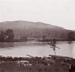Pohled na řeku Tennessee, ca. 1864.