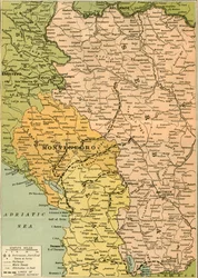 Mapa pro ilustraci srbského ústupu, 1919.