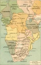 Mapa Mid. A Jižní Afrika, 1919.