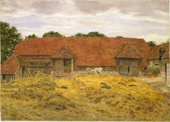Červená stodola ve Whitchurch, 1868