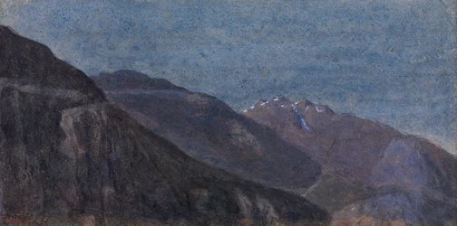 Údolí Ticino z Giornico (akvarel)