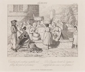Mytí zeleniny, Heming, c.1821 (lept)