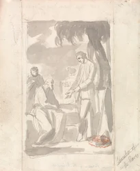 Major Pierson and the Brahman (šedá barva na položený papír) (viz 153905)