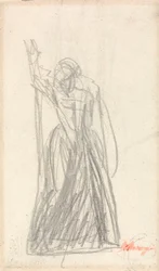 Stojící postava, pravděpodobně pro Lady Macbeth