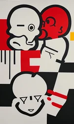 "Systémy emocí", 2024 (akryl na plátně)