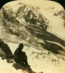 Tasmanovy a Rudolphovy ledovce, Jižní Alpy, Nový Zéland, c1909.