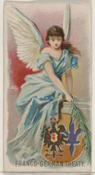 Francouzsko-německá smlouva, ze série Holidays N80 pro cigarety značky Duke, 1890., 1890.