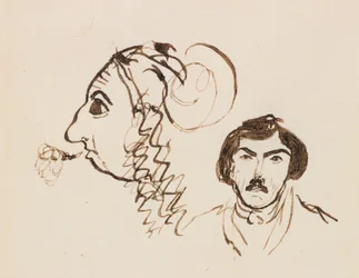 Autoportrét s portrétem Delacroixe, c. 1845.