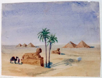 Sfinga a pyramidy, Gíza II, 1820-1876