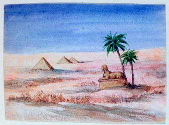 Sfinga a pyramidy, Gíza I, 1820-1876