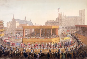 Korunovační průvod krále Jiřího IV., Westminster, Londýn, 10. července 1821