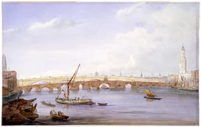 Staré a nové londýnské mosty, Londýn, 1831.