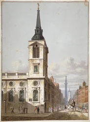 Kostel St Benet Gracechurch a Gracechurch Street, City of London, 1811