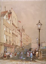 Pohled na Smithfield Market, City of London, 1844.