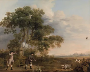 Dva Gentlemen Shooting, ca. 1769.
