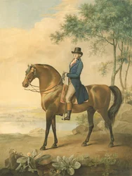 Warren Hastings na svém arabském koni, 1796