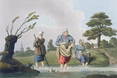 Leech Finders, z ‚Costume of Yorkshire‘ vyrytý Robertem Havellem (1769-1832) 1814