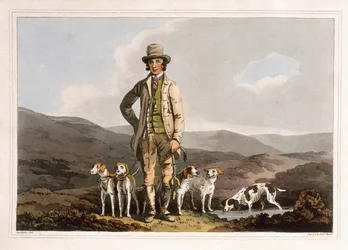 The Dog Breaker, rytina Roberta Havella staršího, vydáno 1814 Robinson and Son, Leeds