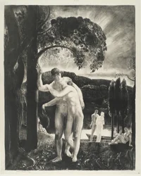 Amour, série Muži jako bohové, 1923 (litho na tkaném papíře)