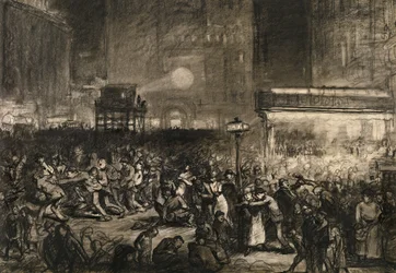 Volební noc Times Square, 1906.