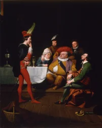 Falstaff uvádějící Jindřicha IV., kolem roku 1834