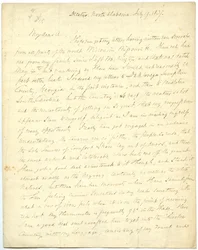 Neúplný dopis [G.W. Featherstonhaugh], Decatur, NC, plukovníkovi Abertovi [John James Abert], 19. července 1837
