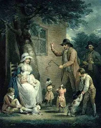 Tančící psi, ryl Thomas Gaugain (1748-1812), hospoda. od T. Philipe, 1796 (teplikovaná rytina) (pár 125548)