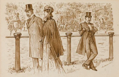 En Passant: To je Bounderson, že? Měl být utopen jako štěně!, Punch Magazine, 23. července 23 1892 (pero a sépiový inkoust na papíře)
