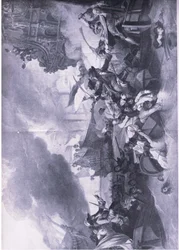 Bitva u La Hogue, 23.-24. května 1692: Zničení francouzské flotily, ilustrace z britských bitev na souši a na moři, 1915